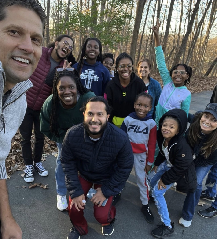 Renewal community members enjoying time together outdoors